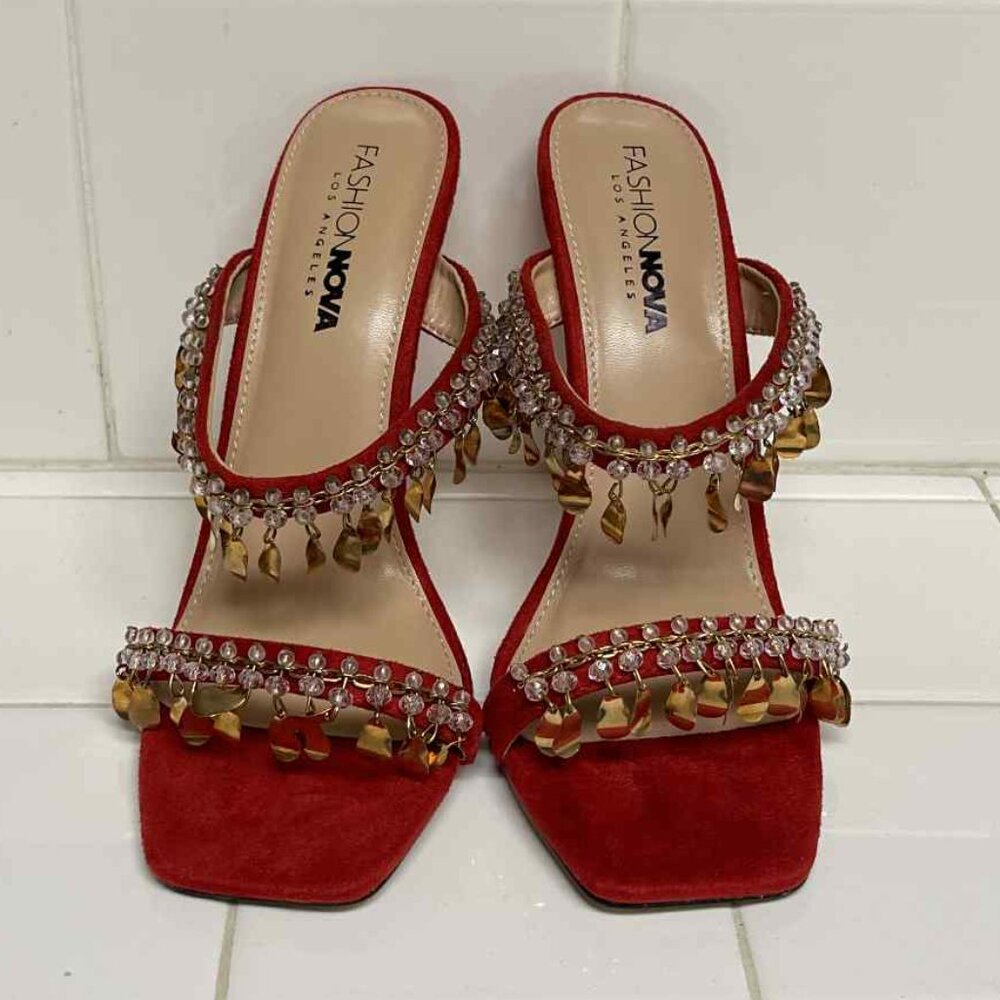 Fashion Nova red heels